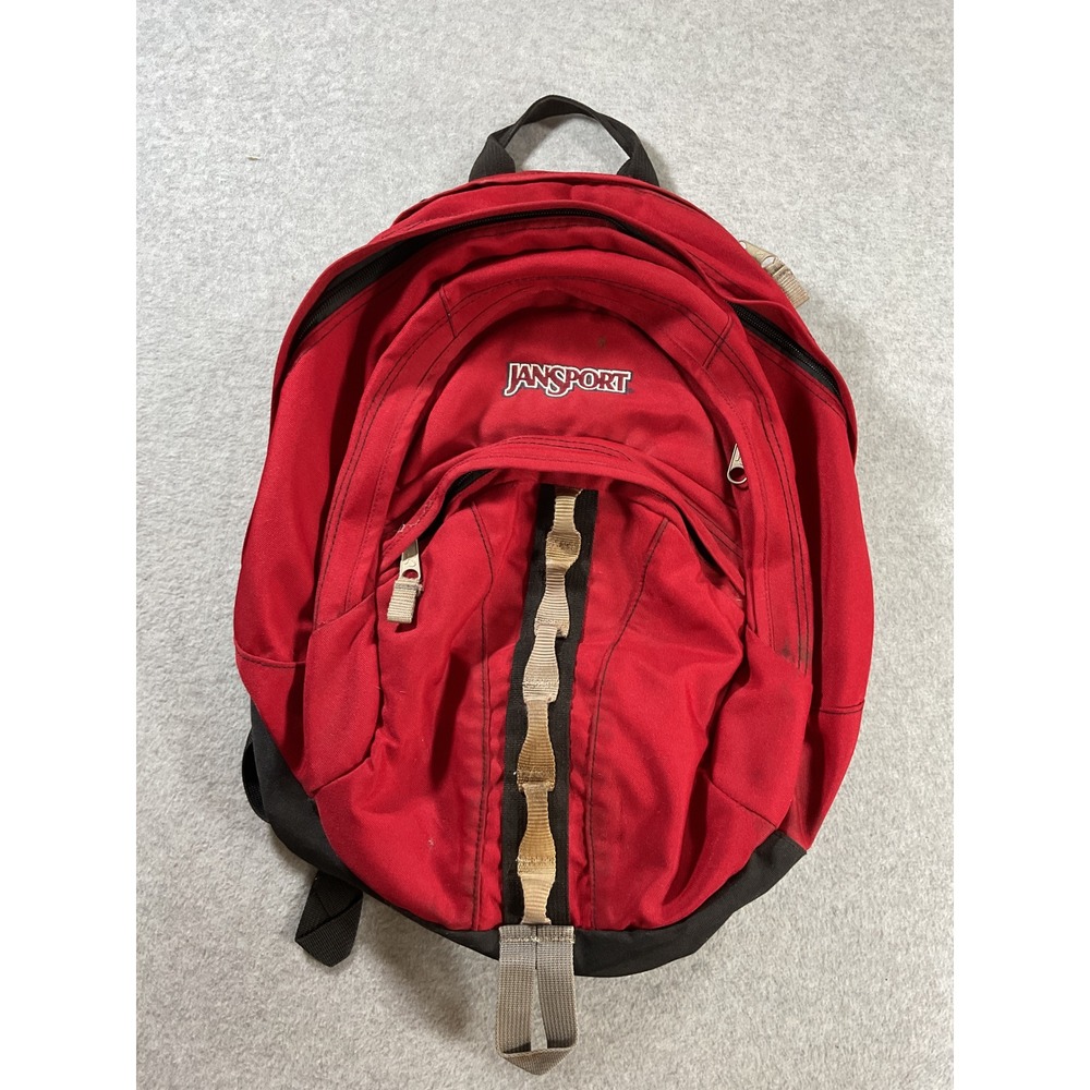 JanSport Red and Black Classic Backpack School Travel Daypack Bag